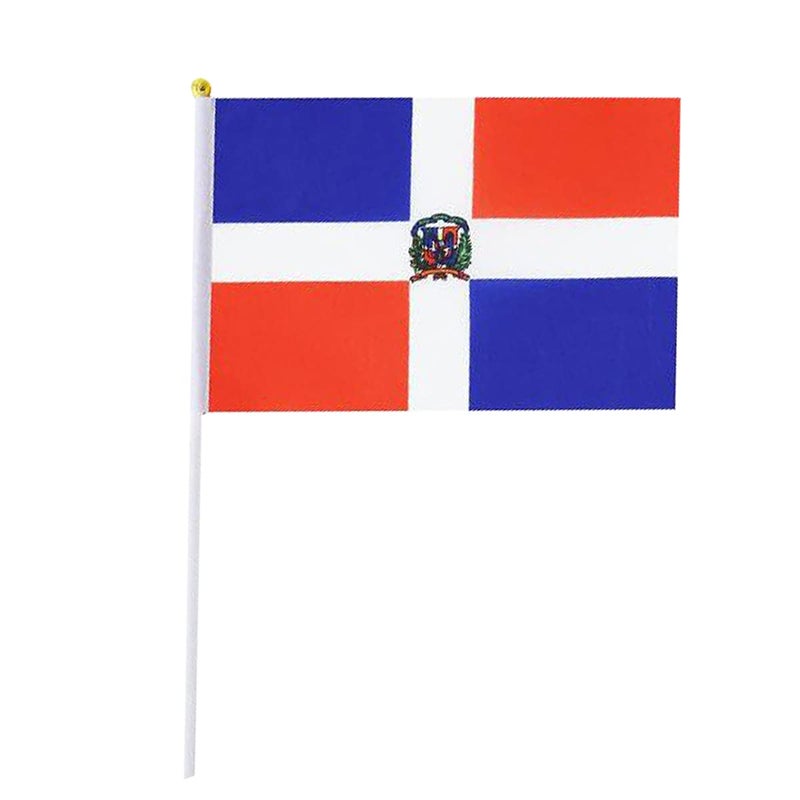 mflagperft Dominica Flag Dominican Flag, Small Mini Handheld Dominica Flags on Stick, Ideal for Party Parades Sports Events Patriotic Festival Decorations - Image 2